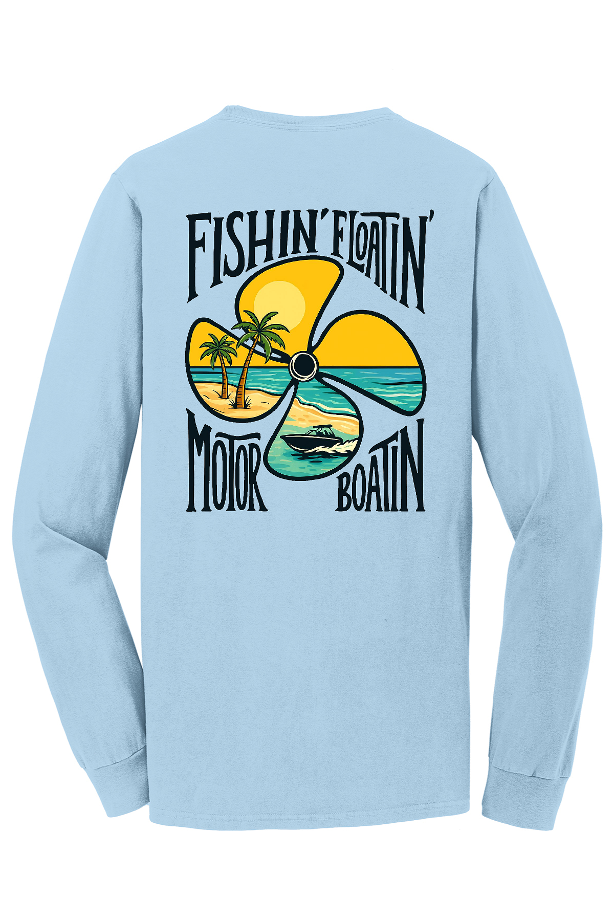 Coastal Pups Fishin' Floatin' Motor Boatin Graphic Tee