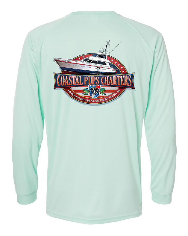 Coastal Pups Charters Paragon Long Sleeve SPF Mint