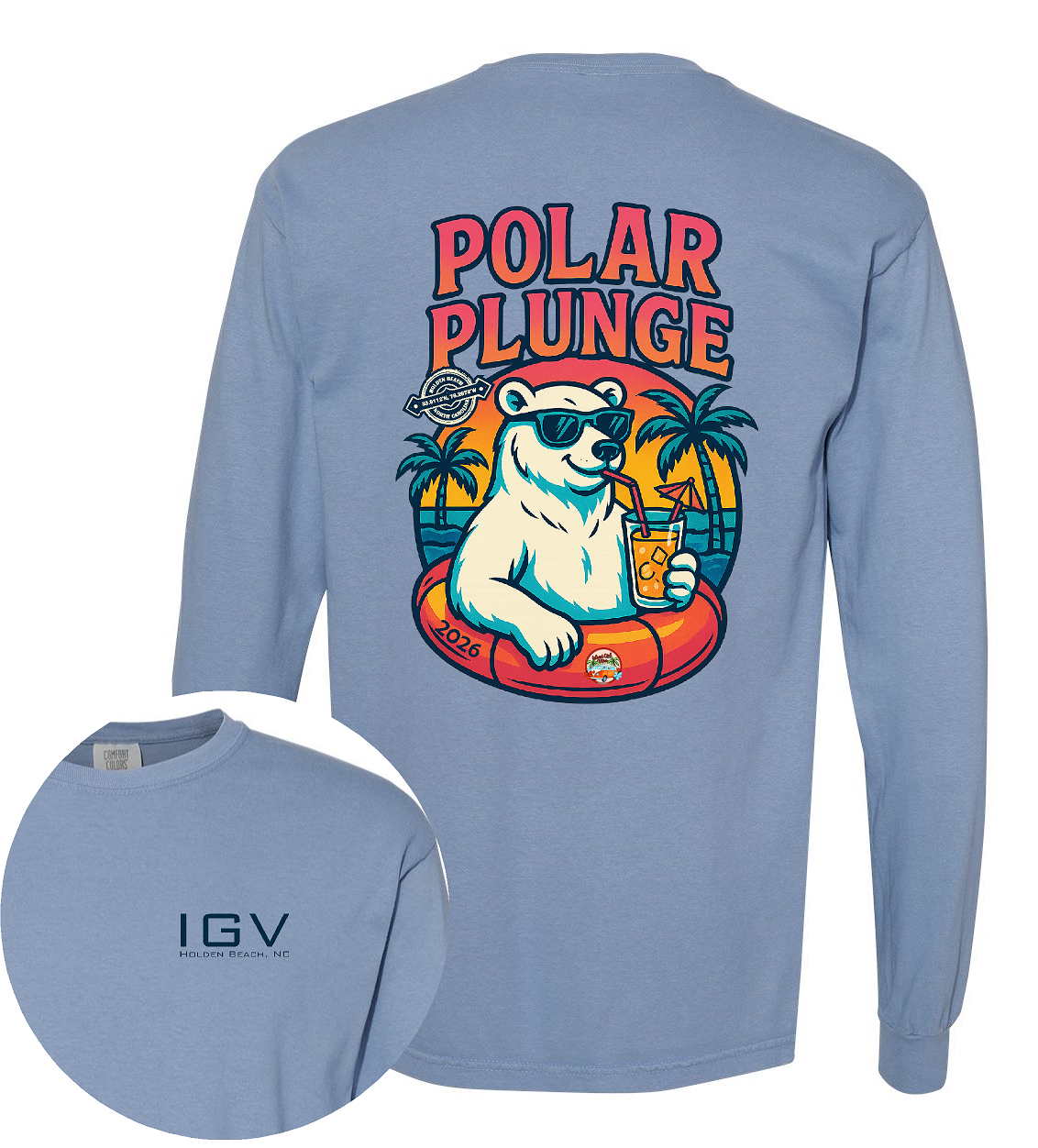 2026 Holden Beach Polar Plunge Long Sleeve Tee