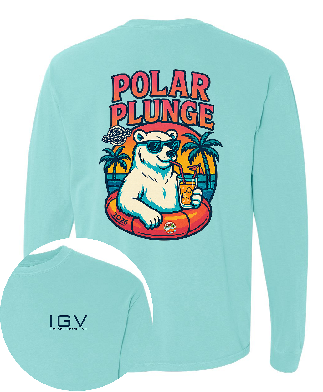 2026 Holden Beach Polar Plunge Long Sleeve Tee