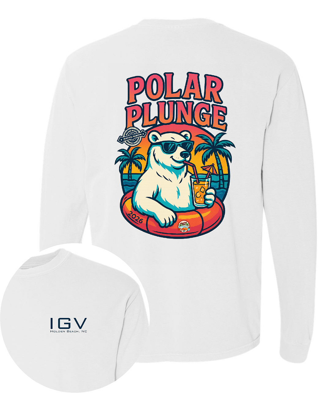 2026 Holden Beach Polar Plunge Long Sleeve Tee