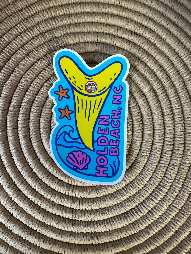 Holden Beach Shark Tooth stickers