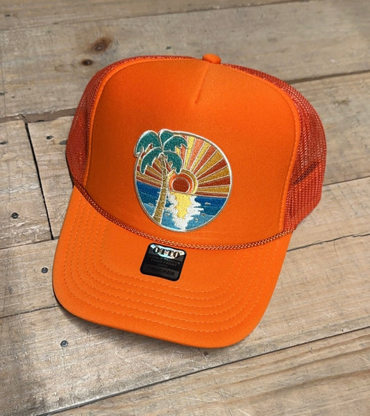 Retro Sunset Trucker Hat