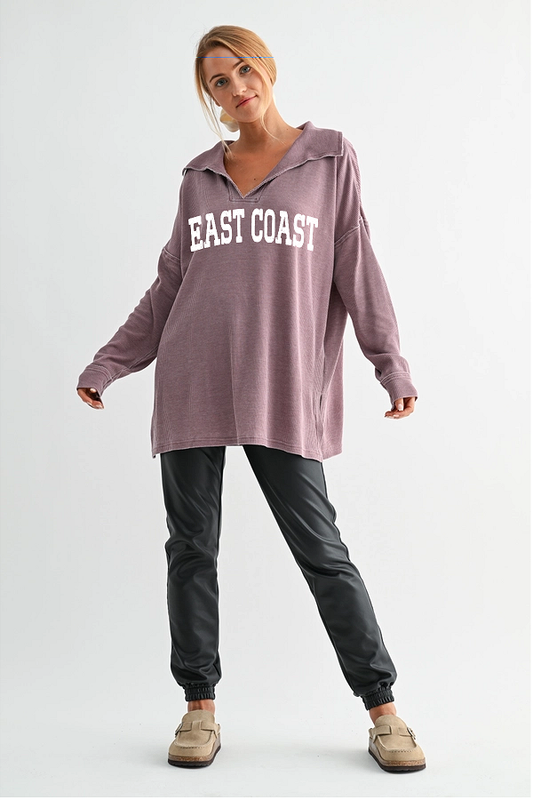 EAST COAST Oversized Long Sleeve Shirt