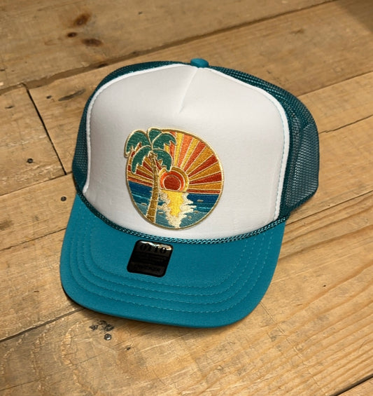 Retro Beach Sunset Trucker Hat
