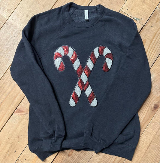 Candy Cane Crewneck Sweatshirt