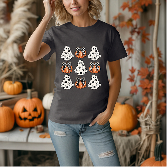 Fall Pumpkin & Ghost Graphic Tee