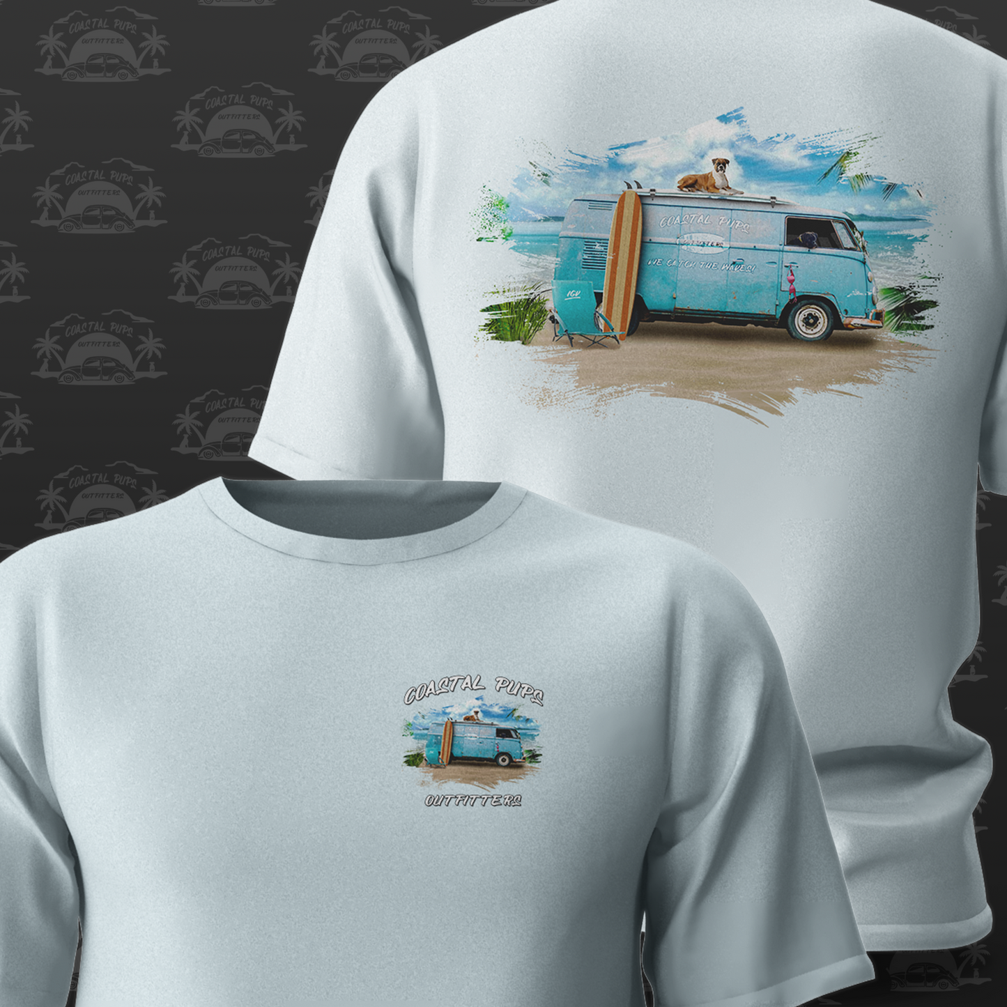 Coastal Pups Let The Adventures Begin Logo Tee