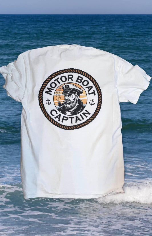 Motorboat Captain Graphic Tee