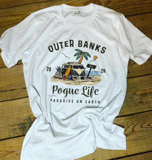 Outer Banks Pogue Life Paradise on Earth Graphic Tee